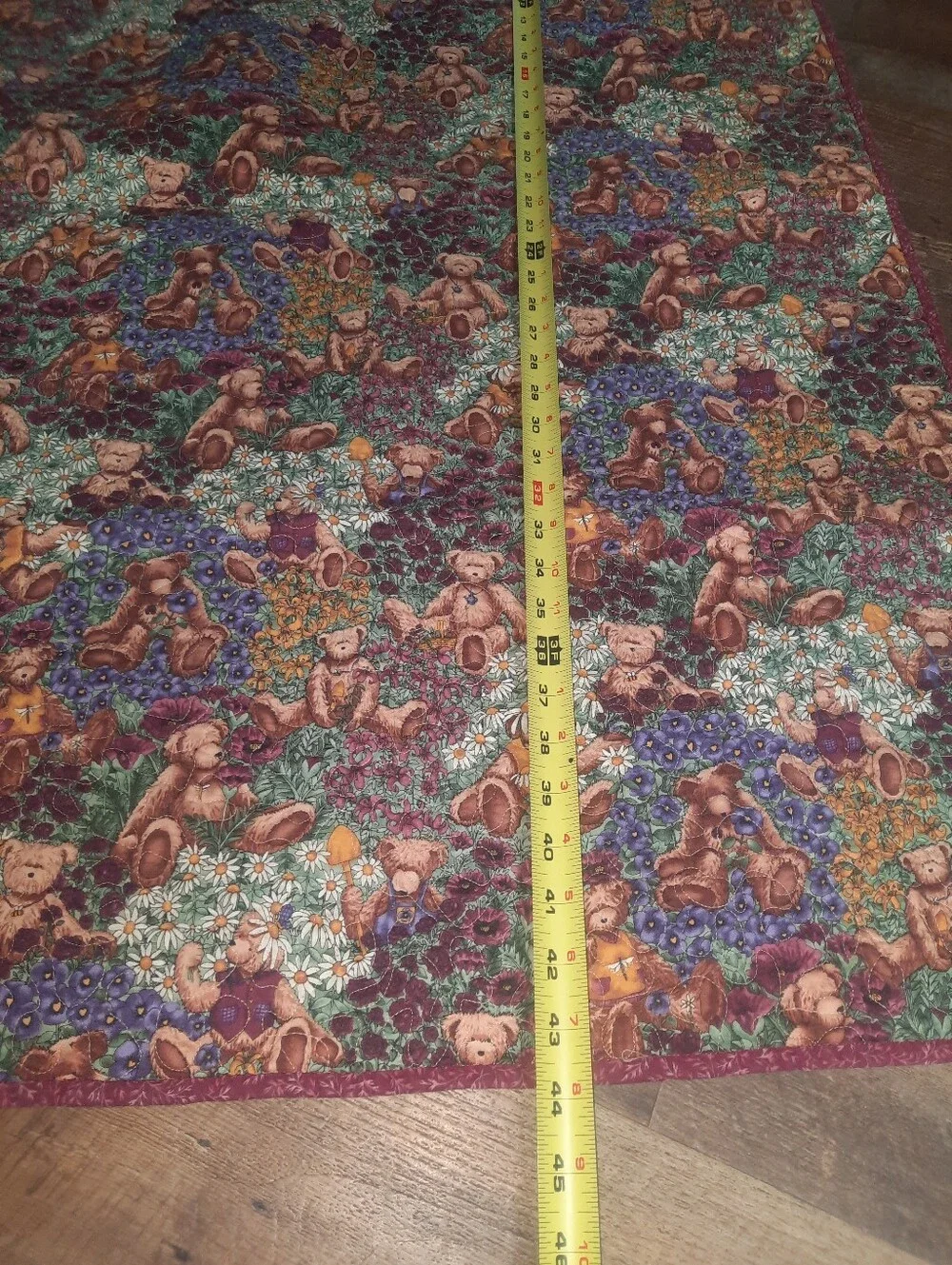 Floral Garden Party Small Teddy Bear Quilt- Daisy, Lily, Pansy, Poppy